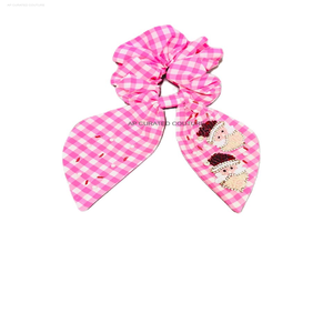 Customized AP CURATED COUTURE Beautiful Beaded <b>Scrunchies</b> Indian Hand Embroidered Hair Accessory Seed Beads Custom Logo Design - Product Image 6