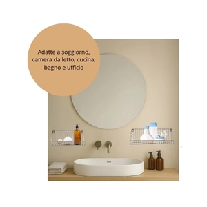 Juego de 2 Estantes de Pared de Hierro Forjado Minimalistas, Diseño Decorativo y Ahorrador de Espacio - Product Image 3