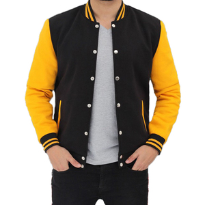 Veste en cuir décontractée pour hommes Logo personnalisé Designer Vente en gros Blanc Pure Plus Size Streetwear Design de mode Vestes universitaires pour hommes - Product Image 4