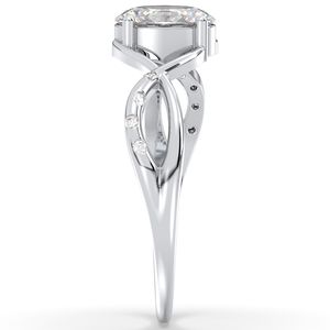 แหวนหมั้นเพชรโมอิสซาไนต์ทรงรีขนาด 0.62 กะรัต แบบสั่งทำพิเศษจาก REYES ตัวเรือนทองคำแท้ 14K พร้อมใบรับรอง GRA เครื่องประดับคุณภาพสำหรับผู้หญิง - Product Image 5