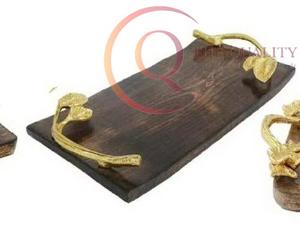 Bandeja de Servir de Madera con Asas Resistentes, Colores Personalizables, Desechable, Duradera, 100 Unidades MOQ, Diseñada para un Uso Cómodo y Duradero - Product Image 5