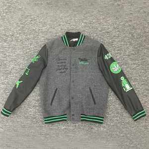 Custom Men's Vintage School Autumn Quilted Varsity Jacket XL Plain Dyed Embroidery Stripe Sequin Printed Pocket Streetwear Style - Product Image 1