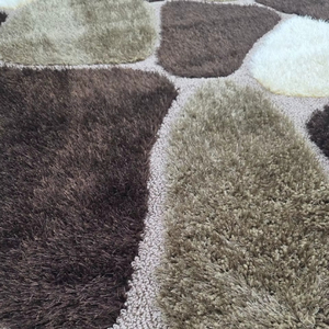 Tapis turc en jute Adiva Shaggy, réversible, à poils moyens, avec envers en latex, fabriqué à Gaziantep - Product Image 1