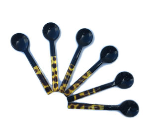 Couverts Cuillère Folk Ensemble De 2 Couverts Salade Outils Idéal Ustensiles De Table Meilleure Vaisselle Utilisable Corne Résine Outil 2 Tons Poignée - Product Image 2