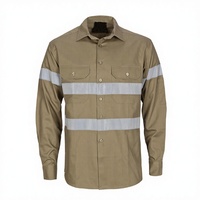 Camisas de Trabajo de Alta Visibilidad con Protección Solar, Manga Larga, de Algodón, con Logotipo Personalizado, Reflectantes, de Seguridad, Impermeables, para Hombre, Tallas Grandes