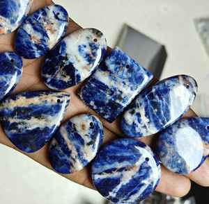 Top Grade Quality 100% Natural <b>Sodalite</b> Cabochon Loose Crystal Gemstone Jewelry Making Mixed Size Shape Free Drill Bulk Supply - Product Image 4