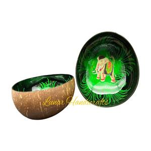 Cuencos de cáscara de coco ecológicos artesanales vietnamitas 100% con patrón único hecho en Vietnam - Product Image 2