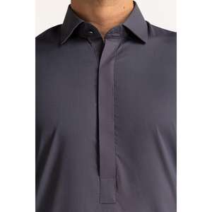 Costume de cérémonie gris graphite SK-PSD24-014, pantalon en viscose à simple boutonnage, fermeture éclair, taille XL, pour mariage ou affaires - Product Image 1