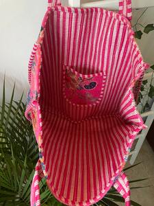 Sac fourre-tout d'hiver en velours matelassé de style bohème vintage, doublure en toile, fermeture éclair, design léger pour les voyages et le shopping - Product Image 4