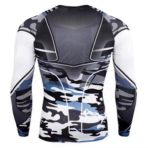 Vêtements de gym à séchage rapide pour hommes, vêtements de sport à manches longues et à col ras du cou avec compression personnalisée, vêtements de gym à séchage rapide - Product Image 2