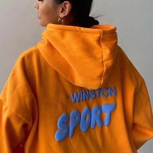 Wholesale Custom Youth Pullover Fashion <b>Jumpers</b> Loose Womens 420G 3D Puff Hoodie Cotton Heavyweight Unisex Puff Printing Hoodies - Product Image 3