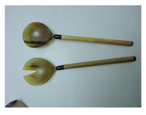 Corne de buffle fabriquée en Inde de style européen avec un ensemble de serveurs à salade hautement poli Accessoires de cuisine - Product Image 4