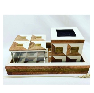 Juego de Bakhoor de tendencia decorativa, bandeja para servir, resina y madera, decoración del hogar, Hotel, restaurante, Ramadán, hogar, Eid, regalo de quemadores de incienso - Product Image 1
