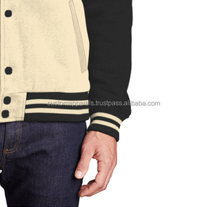<b>Lightweight</b> Embroidery Wool Varsity <b>Jacket</b> with Stand Collar Windproof Street Style Outerwear - Product Image 6