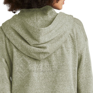 เสื้อมีฮู้ดสำหรับผู้หญิงเสื้อฮู้ดซิปไซส์ใหญ่พิเศษ - Product Image 5