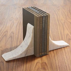 Porte-livres en marbre de pierre naturelle de marque privée, mettant en valeur une texture authentique et un caractère unique - Product Image 1
