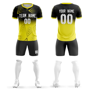 Camisetas de fútbol de entrenamiento, uniformes de fútbol con impresión por sublimación completa OEM de Francia para hombres, diseño personalizado con logotipo y nombre - Product Image 1