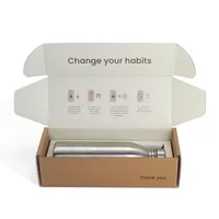 Boîte d'emballage en papier kraft personnalisée, boîte cadeau en carton ondulé épaissi respectueuse de l'environnement avec plateau intérieur