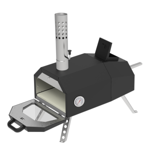 Four à granulés extérieur portable pour barbecue multifonction à pizza avec charbon pour cuisines et fêtes Steaks <span class=keywords><strong>de</strong></span> finition enduits <span class=keywords><strong>de</strong></span> poudre - Product Image 4
