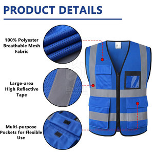 Nouveau style, design personnalisé, gilet de sécurité haute visibilité imperméable et respirant, vêtements de travail, streetwear, vente chaude - Product Image 3