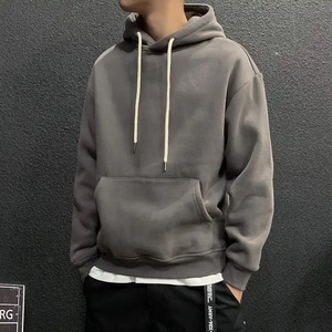 Jersey de poliéster y algodón de alta calidad, ropa de calle de talla grande, sudaderas con capucha sólidas con logotipo personalizado, sudaderas con capucha para hombre - Product Image 3