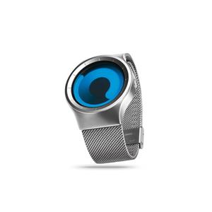 -Kasa-argento lucido Kordon Cool Galaxy S Mavi Ekran Unisex Kol Saati - Product Image 1