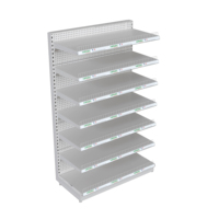 Étagères de présentation modernes pour la vente au détail, rayonnages métalliques pour l'épicerie, unités de gondoles pour supermarchés et magasins de détail
