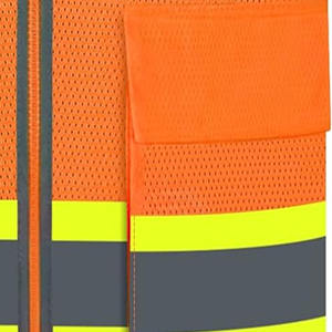 Chaleco de Seguridad con Logotipo Personalizado y Bolsillos, Chaleco de Alta Visibilidad para Seguridad Vial, Subido por Dress Sports - Product Image 3