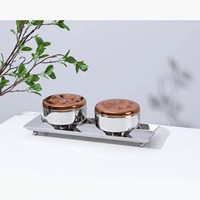 Premium Modern mewah dapat dilepas multifungsi melayani platter warna disesuaikan nampan dekoratif untuk pernikahan dibuat Aluminium