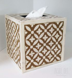 Caja de pañuelos de estilo óseo de lujo elegante resina tallada a mano o cubierta de incrustaciones de hueso Natural caja decorativa de gama alta - Product Image 5