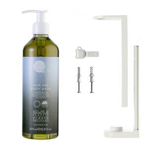3 Eco-Friendly 370ml Refillable <b>Shower</b> <b>Shampoo</b> Bottles Recycled Plastic Green Wall <b>Dispenser</b> for Hotels and Restaurants - Product Image 3
