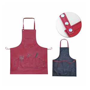 Tablier de Salon de barbier professionnel pour hommes femmes cuir de haute qualité avec sangles élastiques réglables poches avant outil de styliste - Product Image 4