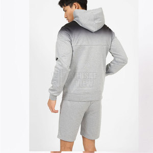 New Arrival Men's Hoodie & Shorts <b>Set</b> Customizable Long Sleeves & Summer Design Best Price for OEM Plus Size Available - Product Image 6