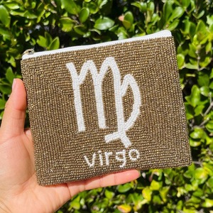 Monedero con cremallera bordado con cuentas de semillas, diseño artístico, pequeño, multiusos, para mujer, uso diario, para el día del partido - Product Image 3