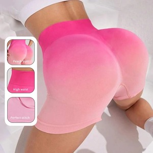 Pantalones cortos deportivos de levantamiento de cadera de melocotón para mujer, cintura alta y ajuste de cintura, adelgazamiento, correr, cadera de secado rápido, - Product Image 4