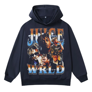 เสื้อฮู้ดดี้อนิเมะผู้ชายแบบสั่งทำพิเศษ ลายพิมพ์แบบ Acid Wash ผ้าถักนิตติ้ง 100% ผ้าฝ้าย สำหรับใส่ในฤดูหนาว แห้งเร็ว ระบายอากาศได้ดี ป้องกันการเป็นขุย - Product Image 1