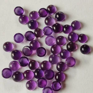 6mm Natural Purple Amethyst Color Loose Flat back Cabochon Gemstones From Genuine Supplier Wholesale Variety Semi Precious Stone