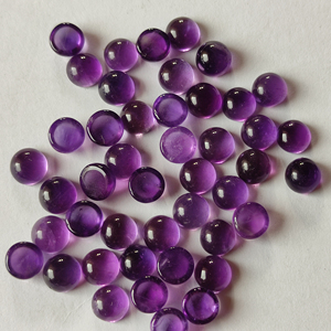 6mm Naturel Violet Améthyste Couleur Lâche Dos Plat Cabochon Pierres Précieuses De Véritable Fournisseur En Gros Variété Pierre Semi Précieuse - Product Image 1