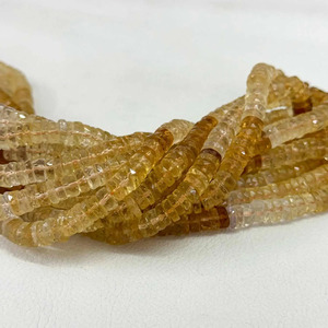 6mm 7mm Natural Citrine Ombre Faceted Heishi Tyre <b>Shaded</b> Loose Beads Strands For Jewelry Making Necklace DIY Accessories <b>Sale</b> - Product Image 2