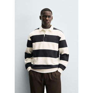 Ropa Urbana para Hombre, Sudaderas con Cuello Polo Bordado, Estilo Casual, Felpa Francesa, Alta Calidad, Manga Larga, Tejido de Punto, Venta al por Mayor - Product Image 5