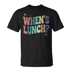 When's Lunch Cooking Lunch Lady Culinary Groovy T-shirt promozionale - Product Image 1