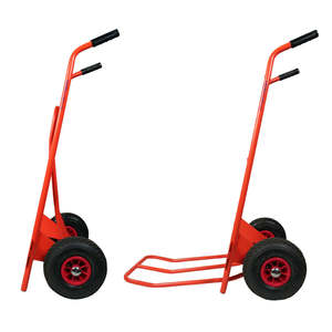 Porte-bagages en métal léger avec plateforme pliable et 2 roues pneumatiques, facile à transporter, chariot à sacs - Product Image 2