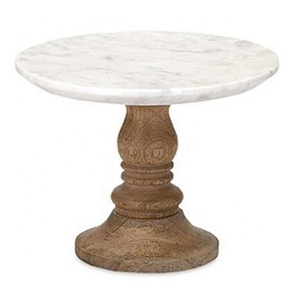 Indian Handicraft High Quality Best Quality <b>Marble</b> and Metal <b>Cake</b> <b>Stand</b> for Wedding and Home Decorative Item Metal Luxury Item - Product Image 2