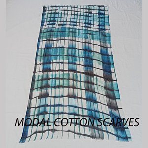 Chal de algodón modal 100% sin costuras de tartán para mujer, estampado Digital, textura suave, último diseñador de moda, aspecto moderno, precio barato - Product Image 3