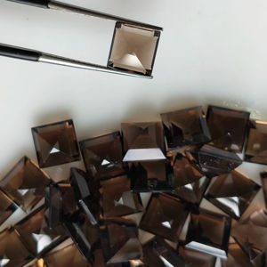 Cuarzo Ahumado Natural de 8MM, Corte Cuadrado Escalonado, Gema Suelta de la Mejor Calidad para Joyería y Fabricación de Collares - Product Image 2