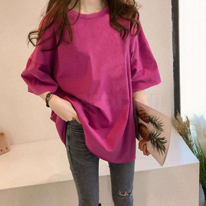 Women Summer Oversized T-Shirt Street Wear Breathable Quick Dry Cotton <b>Bamboo</b> <b>Fiber</b> Custom Logo - Product Image 2