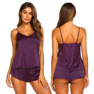 Ensemble caraco en modal violet pour femme CN-IN-004 coupe ample 2 pièces short pantalon ensemble longueur au genou Style formel pour la saison d'été XS-XL - Product Image 2
