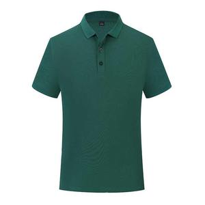 Polo respetuoso con el medio ambiente para hombre de alta calidad y transpirable de manga corta con cuello intercolor de algodón de marca personalizada - Product Image 2