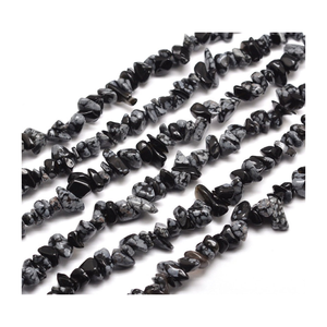 Flocon de neige en gros puces métaphysiques chaîne en vrac perles de pierres précieuses naturelles en gros pour la fabrication de bijoux - Product Image 1