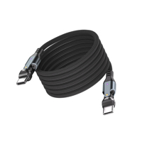 Cable de Datos Magnético de Carga Rápida Tipo-C a 540 Grados con Enrollamiento Automático de 240W